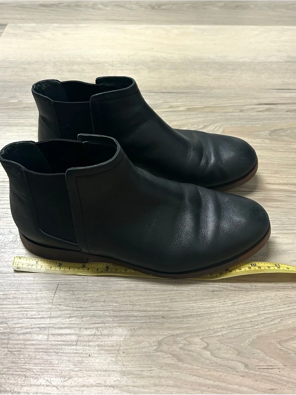 Camper Ankle Boots Bowie Chelsea Black Leather Pull On Flats Women Sz 41 US 10